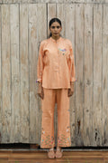 MERAKI DUSTY PEACH SILK CHANDERI CO-ORD SET