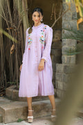 PAPEEHA LILAC CHANDERI DRESS
